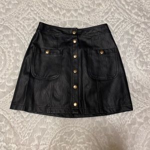 Faux Leather Mini Skirt